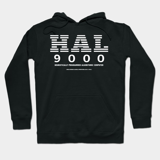 2001 A Space Odyssey Hal Computer Logo Hoodie by Angel arts